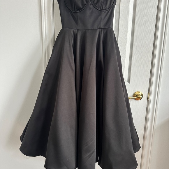House of CB - Mademoiselle Black Tulle Midi Dress - Picture 3 of 6